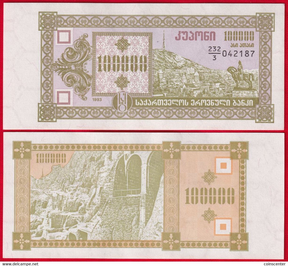 Georgia 100000 Kuponi 1993 P-42 UNC - Georgia