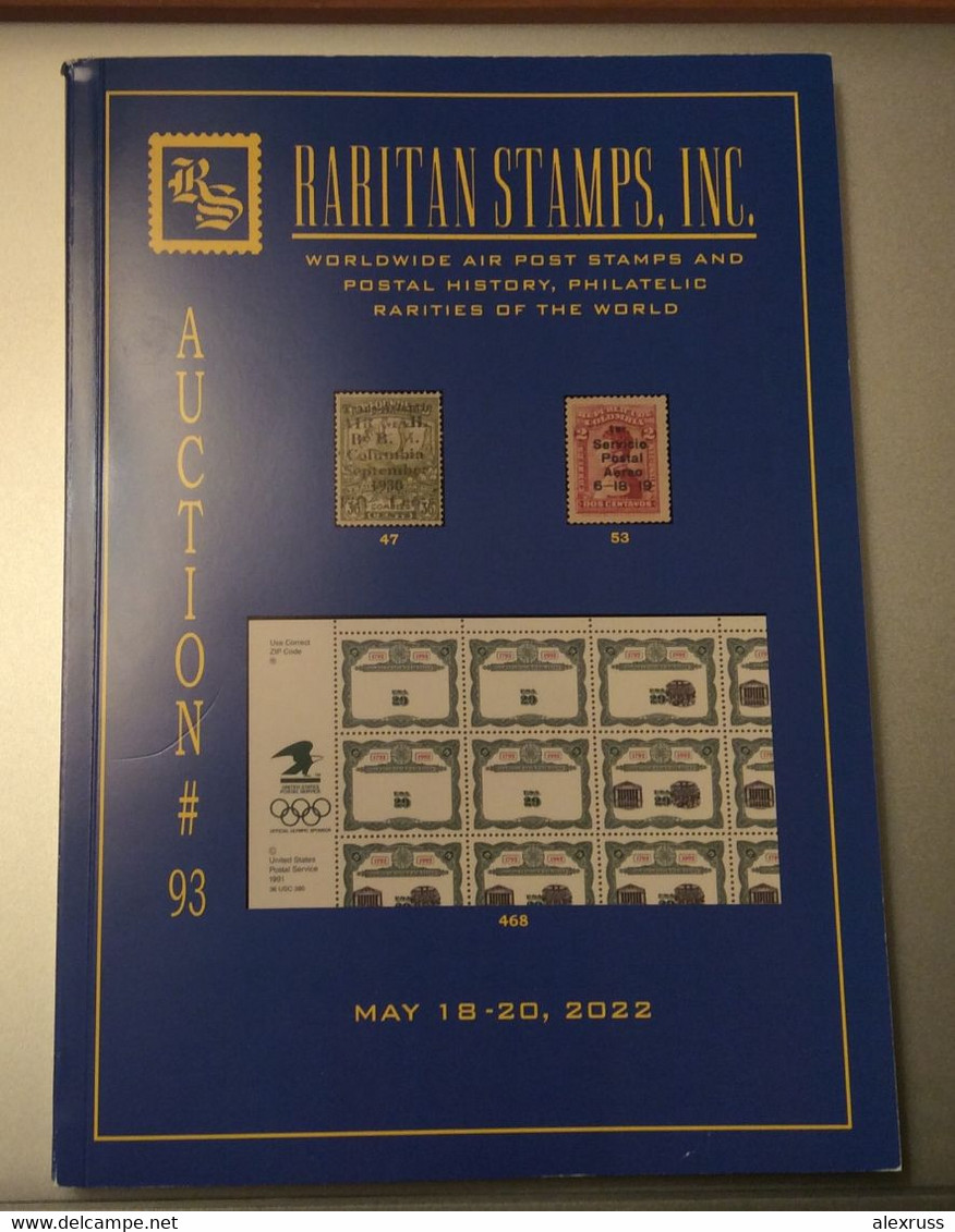 Raritan Catalog 2022, # 93, May, Rare Worldwide Stamps,Specialize Russia,Ukraine,Baltic States,FDCs,Covers,Sheets, - Auktionskataloge