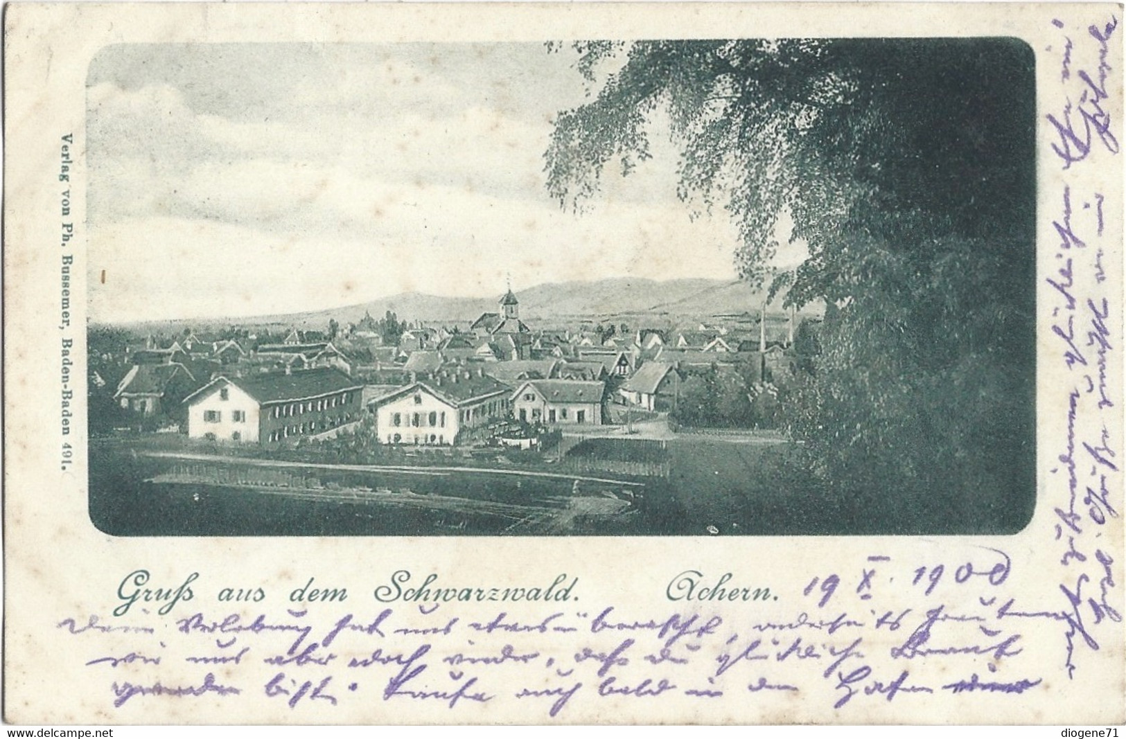 Gruss Aus Dem Schwarzwald Achern 1900 - Achern