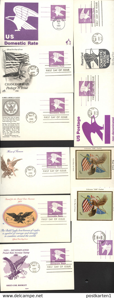 UX88 10 Postal Cards FDC 1981 - 1981-00