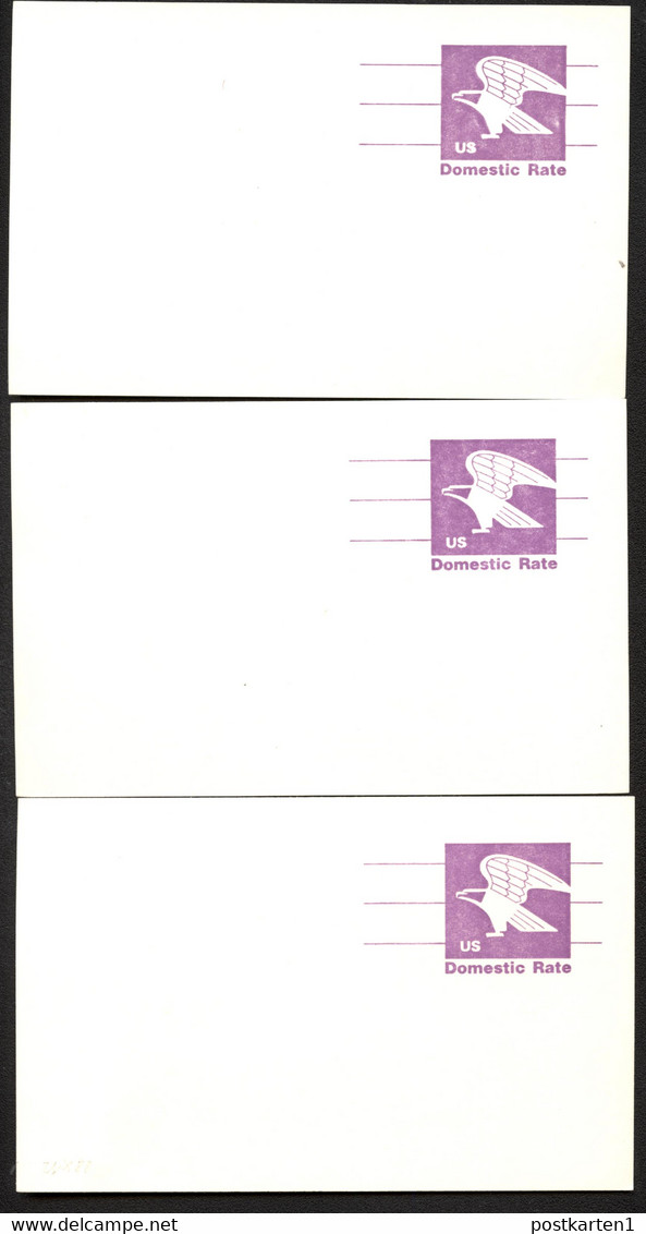 UX88 UPSS S105 3 Postal Cards Smooth+coarse Fluorescent + Nonfluorescent 1981 - 1981-00