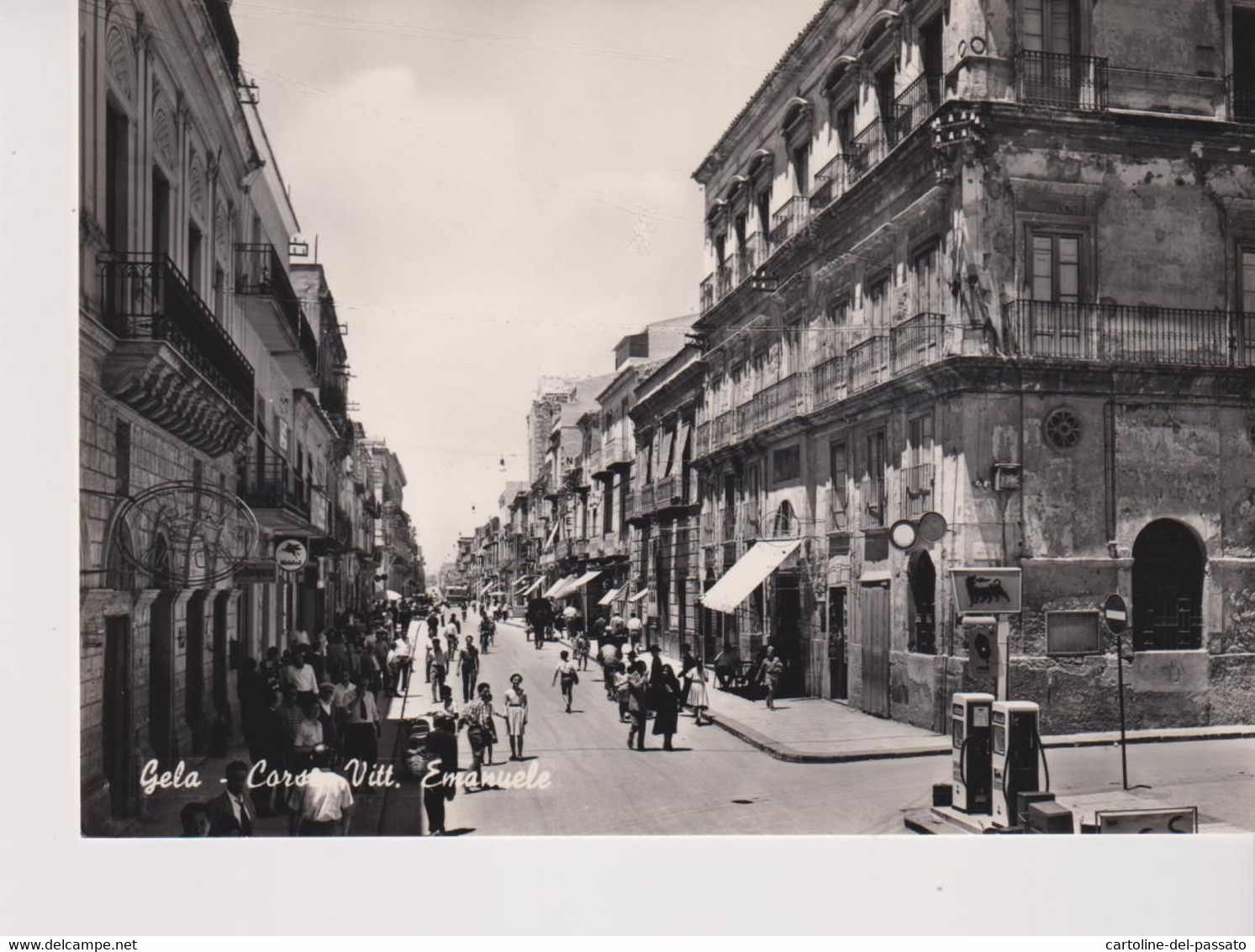 GELA  CORSO VITTORIO EMANUELE  ANIMATISSIMA BENZINA ENI  NO  VG - Gela