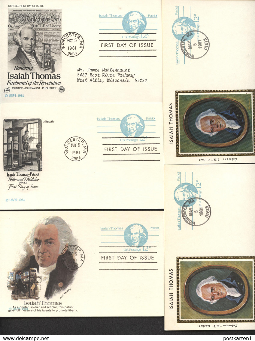 UX89 5 Postal Cards FDC 1981 - 1981-00