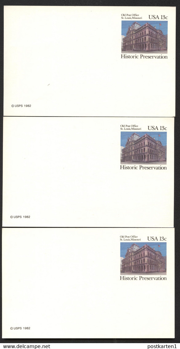 UX97 UPSS S114 Postal Cards VARIANTS OF FLUORESCENCE 1982 - 1981-00