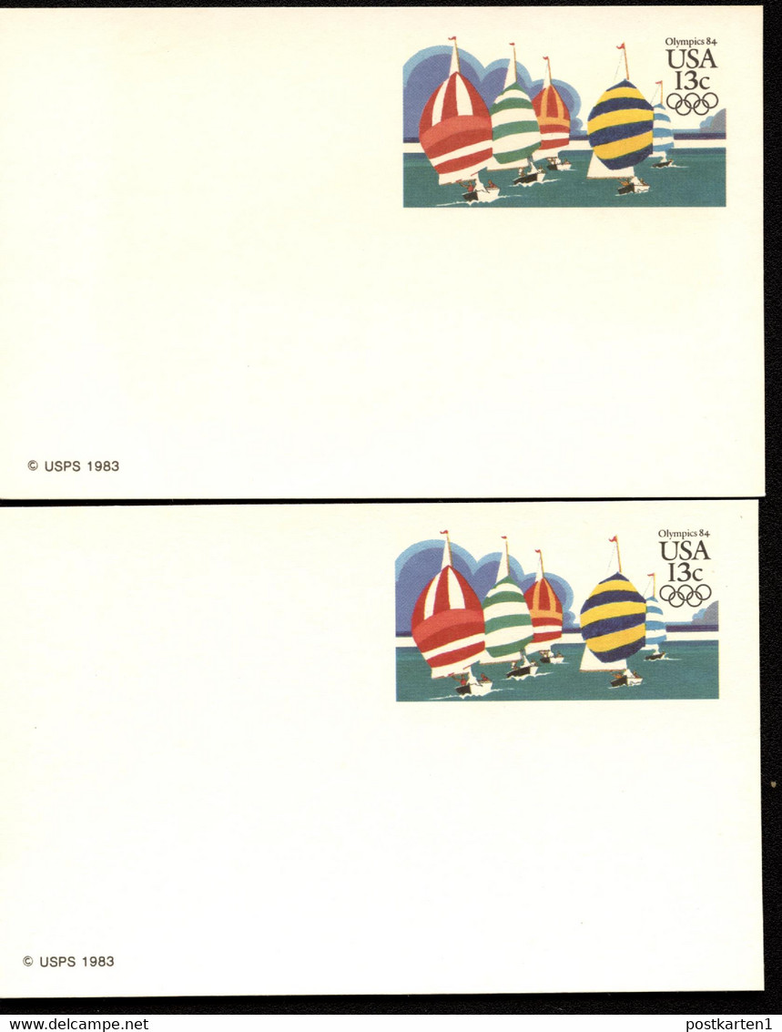 UX100 UPSS S117 Postal Cards VARIANTS OF FLUORESCENCE 1983 - 1981-00