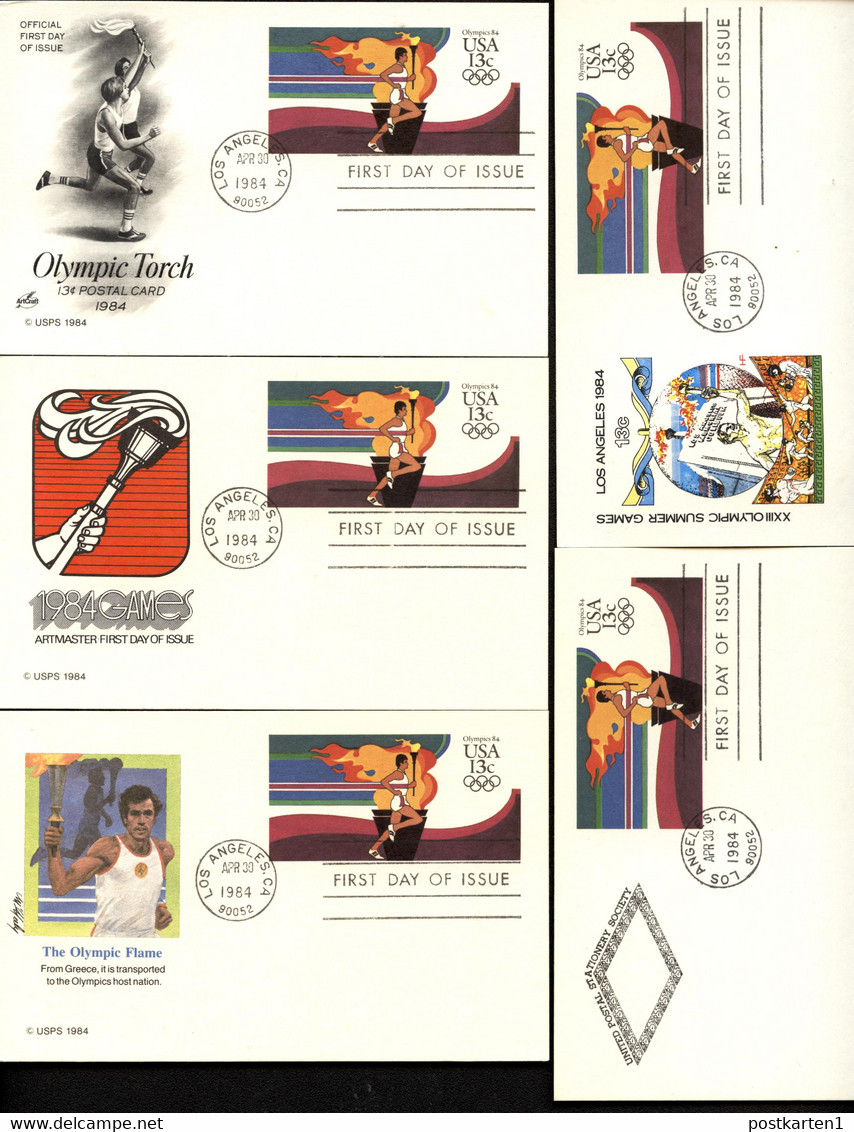 UX102 5 Postal Cards FDC 1984 - 1981-00