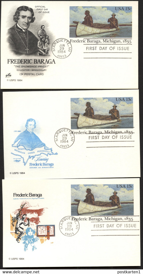 UX103 3 Postal Cards FDC 1984 - 1981-00