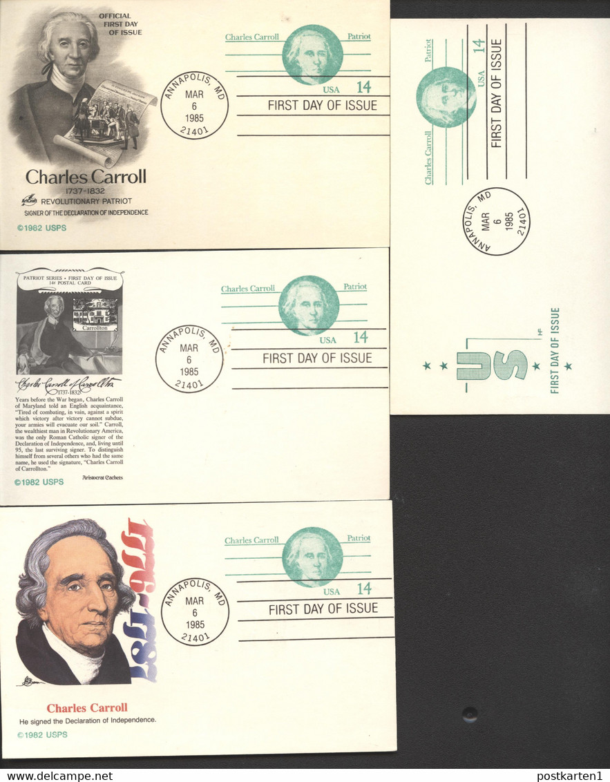 UX106 4 Postal Cards FDC 1985 - 1981-00