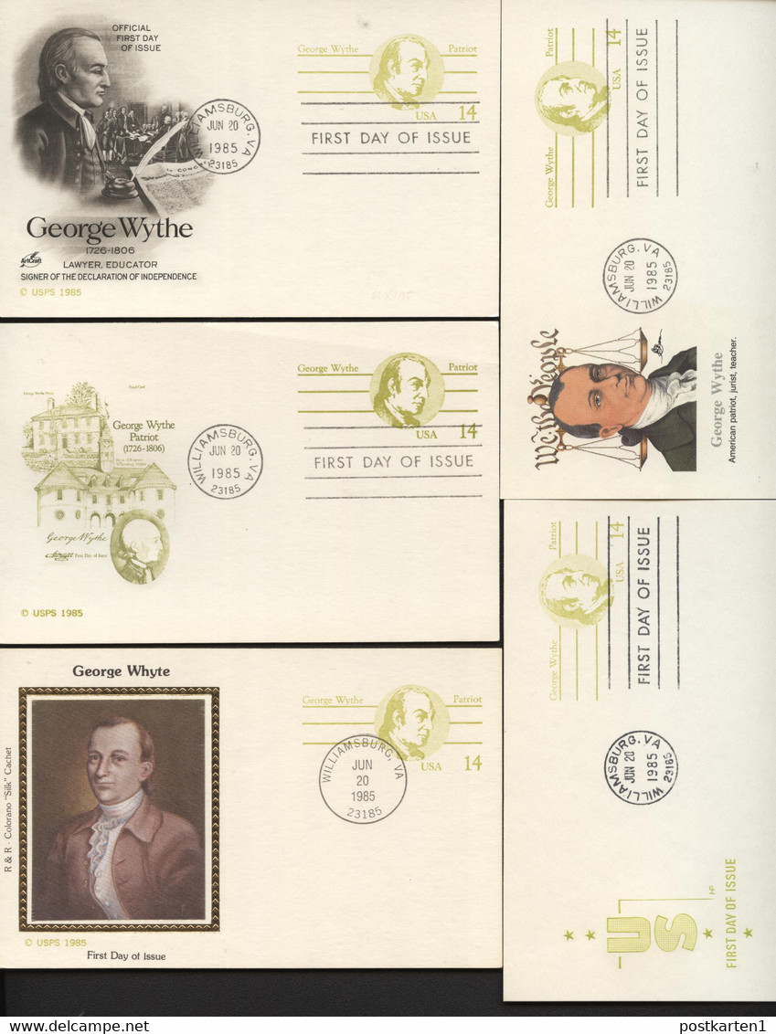 UX108 5 Postal Cards FDC 1985 - 1981-00