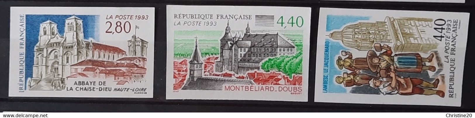 France 1993  N°2825/27  **TB Cote 60€ - 1991-2000