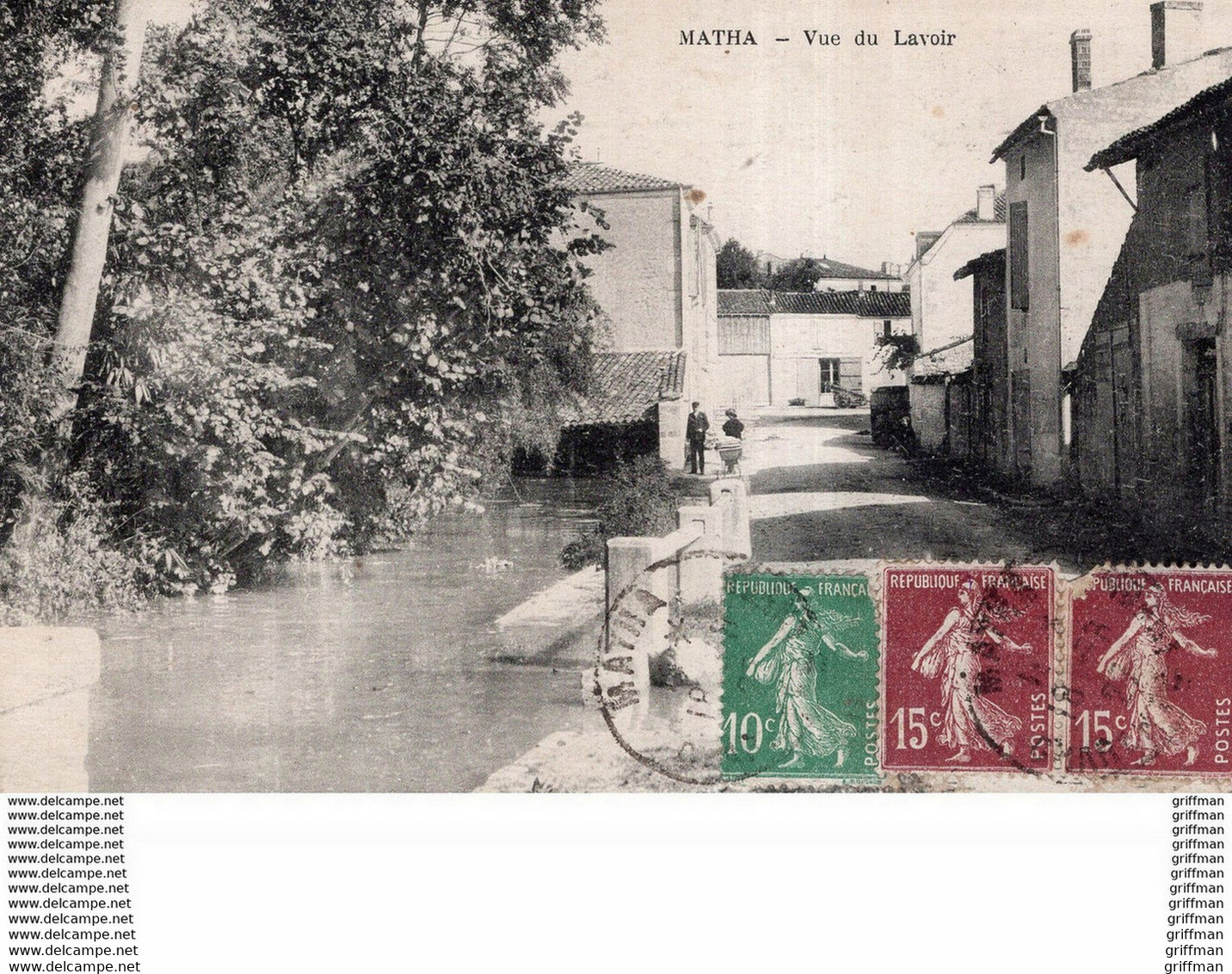 MATHA VUE SUR LE LAVOIR 1927 TBE - Matha