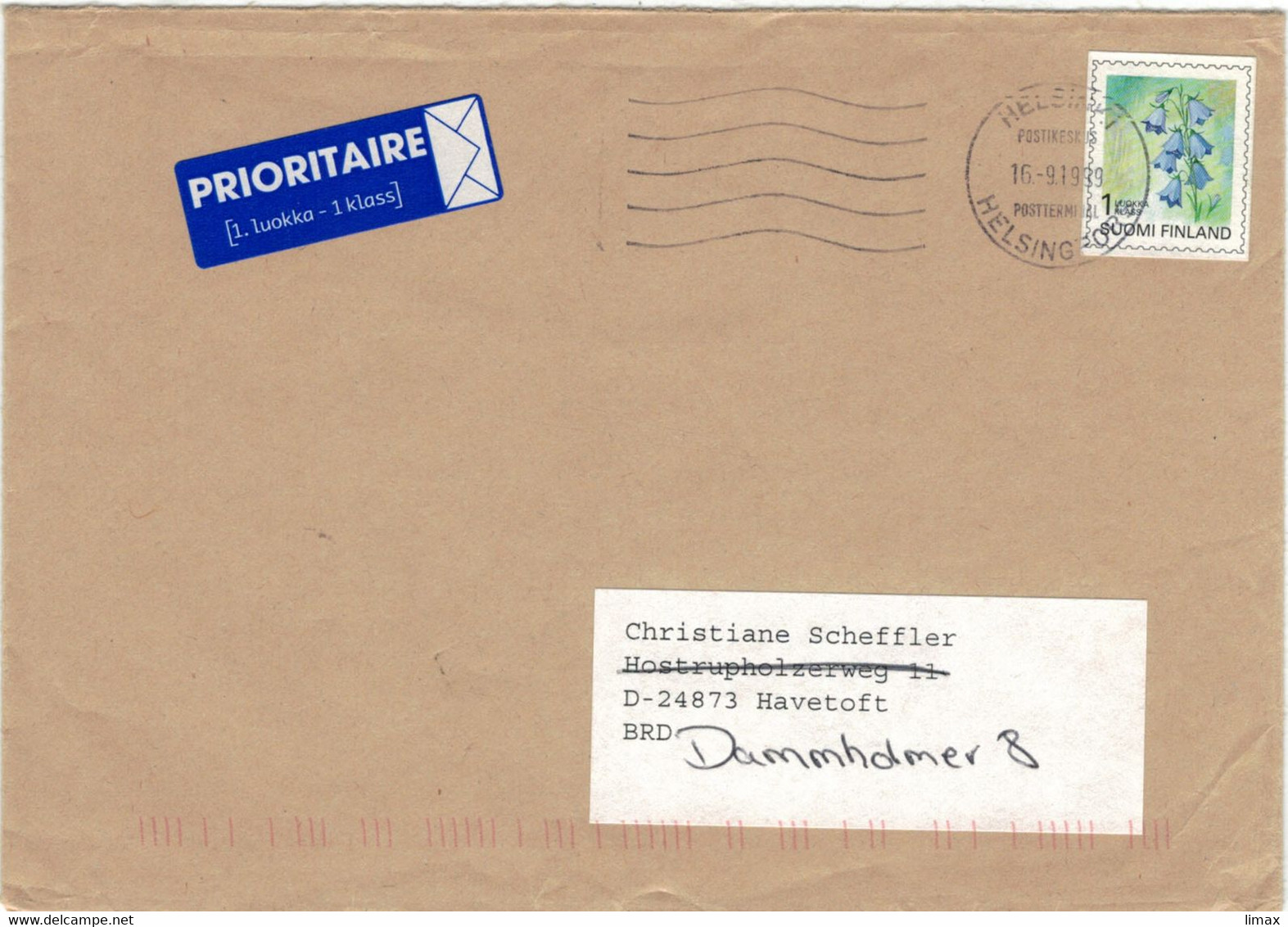 Helsinki 1999 > 24873 Havetoft - Glockenblume Postdienst - Briefe U. Dokumente