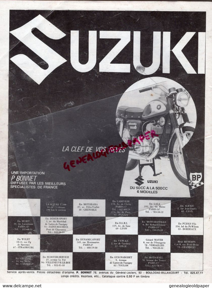 MOTO REVUE-1969-N° 1955-350 AERMACCHI SPRINT-1000 CC LAVERDA-MILAN-SAINT CUCUFA CROSS-TRIUMPH-YAMAHA-HUSQVARNA TOKYO - Motorrad