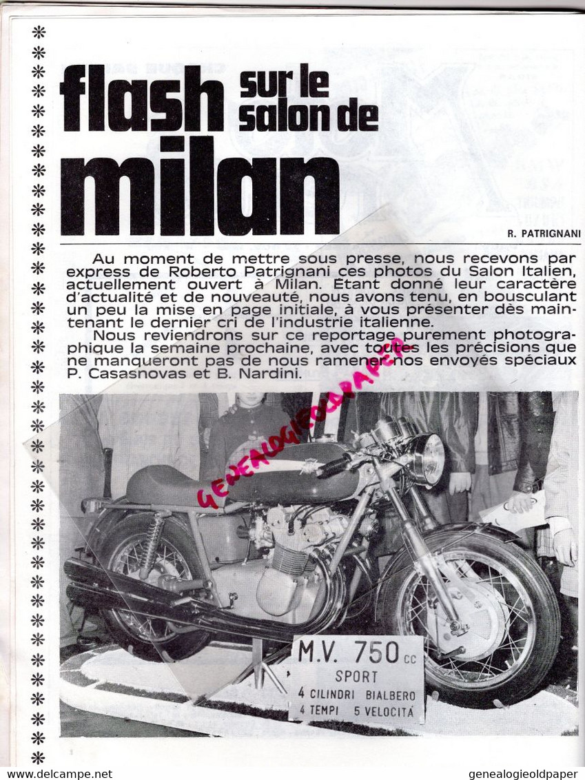 MOTO REVUE-1969-N° 1956-LINTO-MILAN-CROSS-GUZZI-750 HONDA LINAS MONTLHERY-HERVE LANSAC-TRIUMPH 70-MZ-CZ STRAKONICE-RAYER - Motorrad