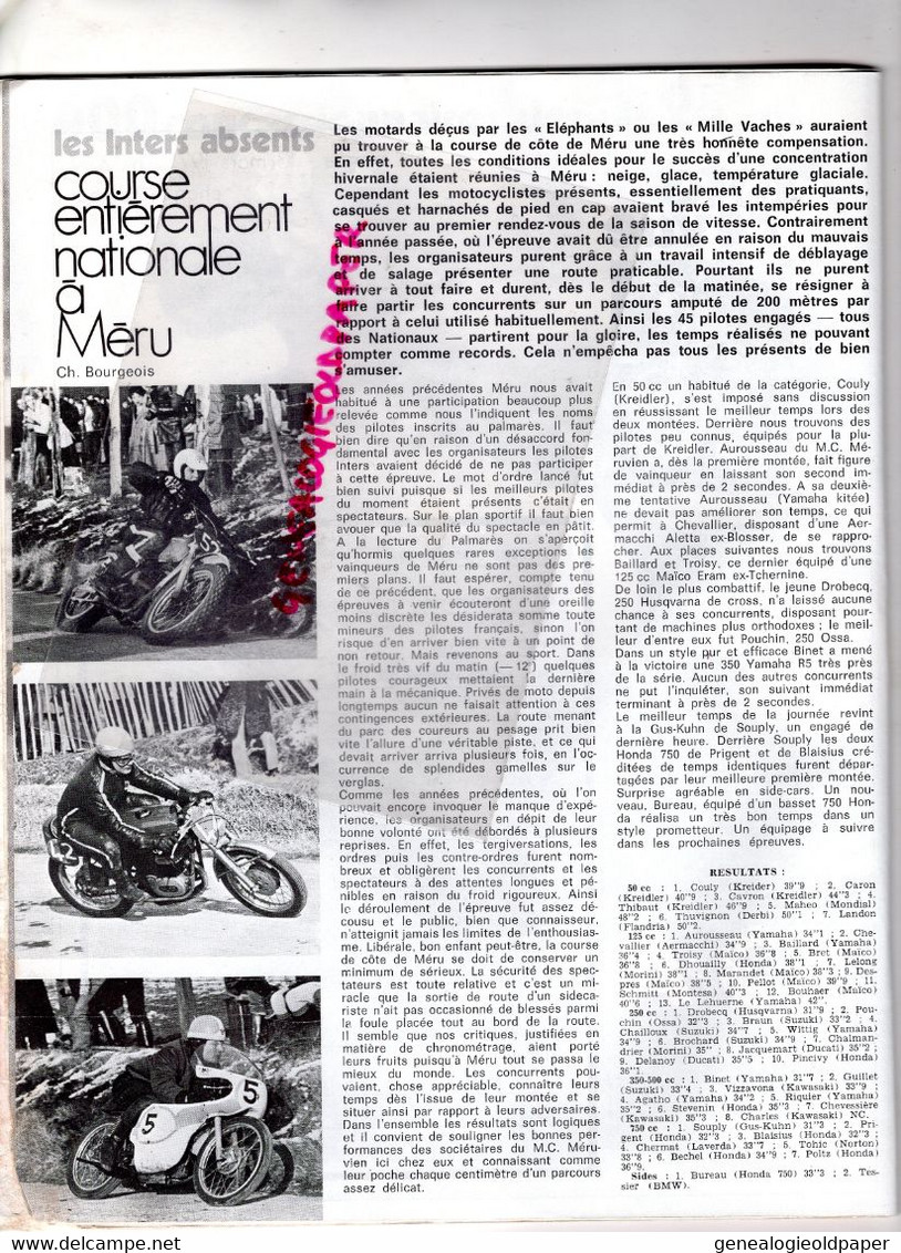 MOTO REVUE- 1971-N° 2019-ESPAGNE ANDREWS-BSA-TRIUMPH DAYTONA-MERU NATIONAL-HARLEY-500 HONDA-KAWASAKI-TRIAL SANT LLORENC - Motorrad