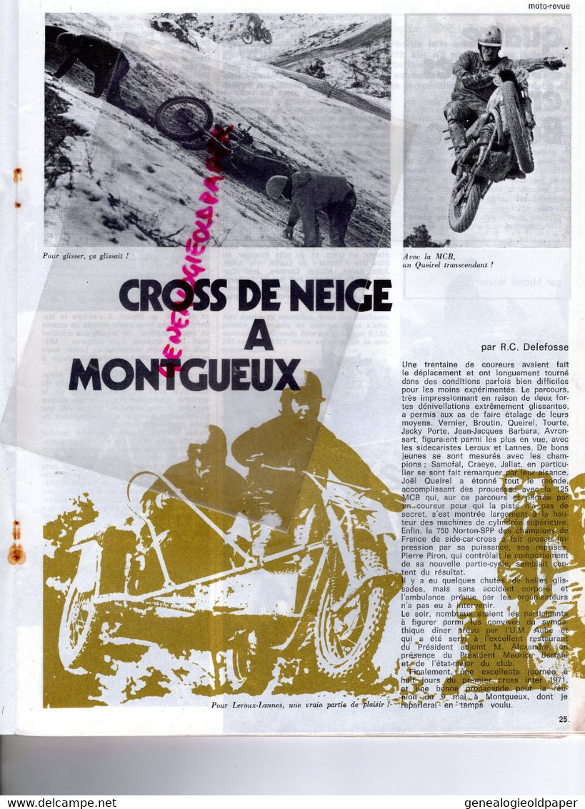 MOTO REVUE- 1971-N° 2020-DAYTONA-DCK MANN-AGO ET BERTA A MODENE-JAMATHI-DUCATI-AALT TOERSEN-CROSS MONTGUEUX-CARRUTHERS