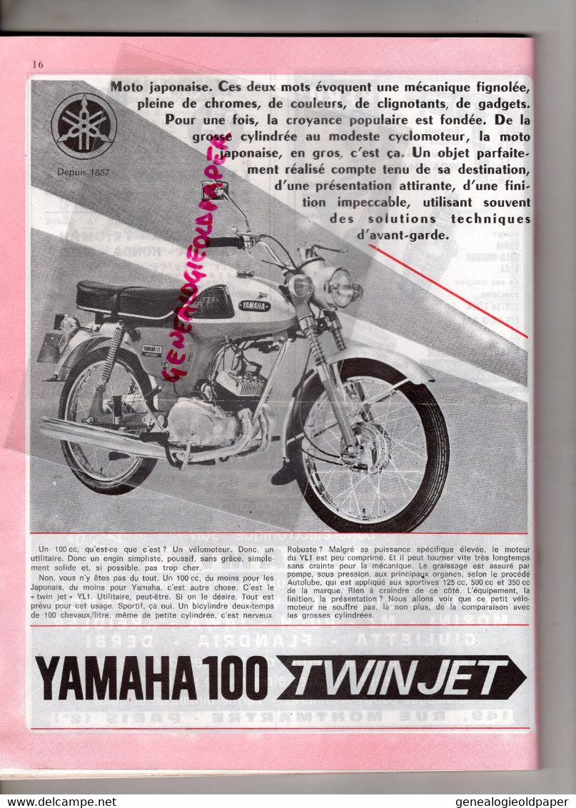 MOTO REVUE- 1970-N° 1987-YAMAHA 100-HOLLADE-REIMS-ANGLETERRE -TRIAL- ASSEN- BOL D' OR-CROSS-AUREAL -BETEMPS-GUILI DUHEM