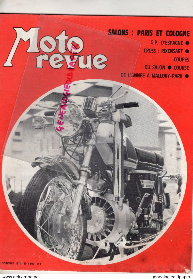 MOTO REVUE- 1970- N° 1997-PARIS-COLOGNE-CROSS RIXENSART-MALLORY PARK-JAWA-MONTLHERY-BARCELONE-KNUTSTORP-COOPER - Motorfietsen