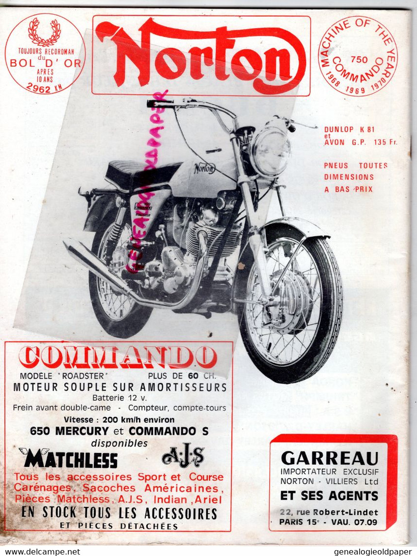 MOTO REVUE- 1970- N° 1997-PARIS-COLOGNE-CROSS RIXENSART-MALLORY PARK-JAWA-MONTLHERY-BARCELONE-KNUTSTORP-COOPER - Motorfietsen