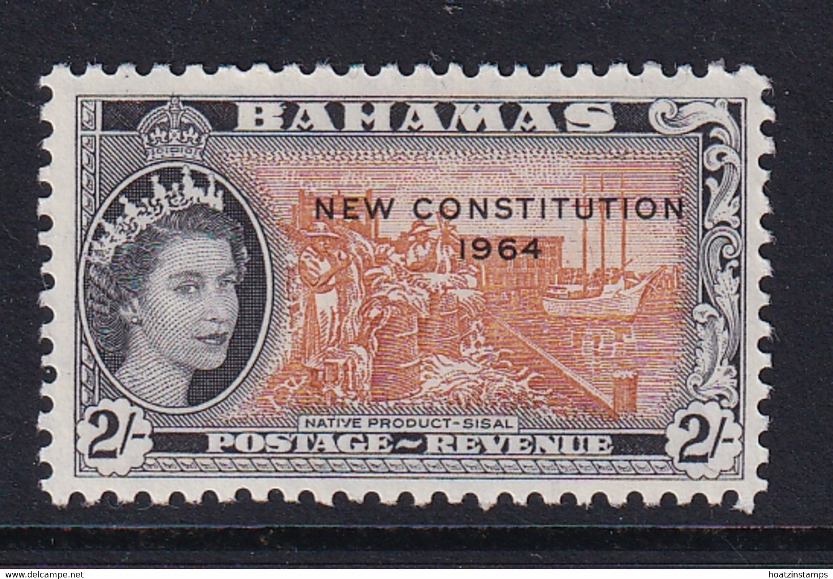 Bahamas: 1964   QE II 'New Constitution' OVPT   SG239    2/-    MNH - 1963-1973 Autonomía Interna