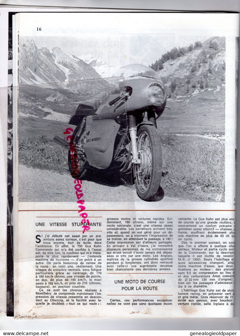 MOTO REVUE- 1969-N° 1946-READ CARRUTHERS-IMOLA-BOL D' OR MONTLHERY-VELOSOLEX-MONTESA-AGOSTINI-JOHN COOPER-SCHAUZU BMW