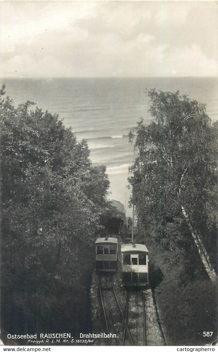 Ostseebad Rauschen Drahtseilbahn Funicular Railway - Ostpreussen