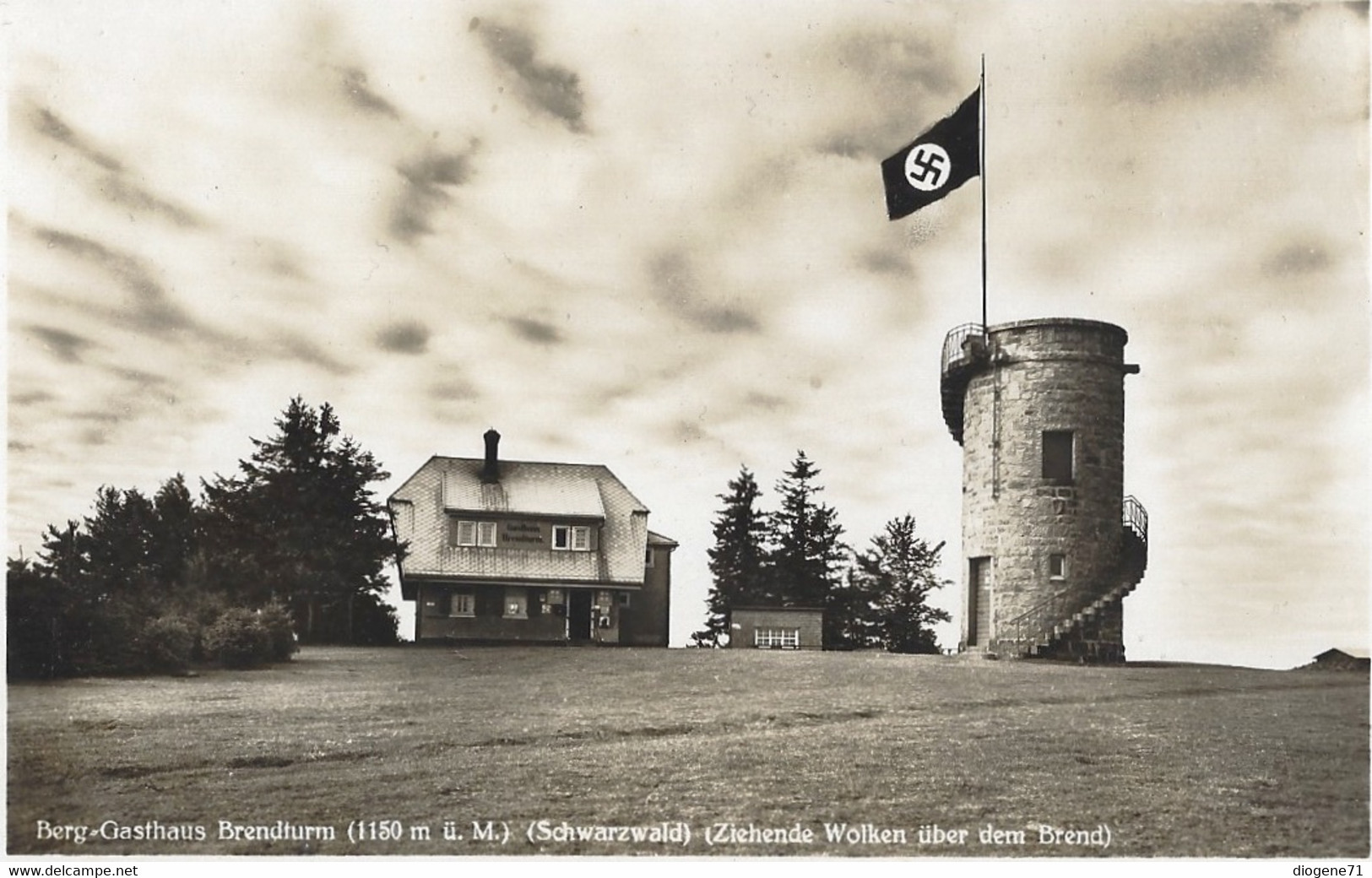 Berggasthaus Brendturm Schwarzwald Nazi-Flagge - Furtwangen