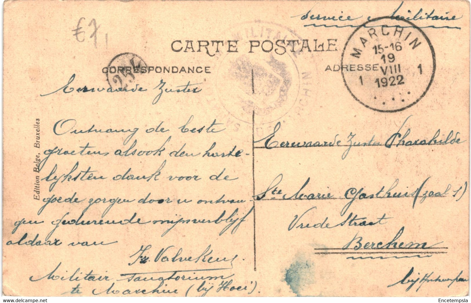 CPA Carte Postale  Belgique Marchin Sanatorium Militaire La Chapelle 1922 VM58229ok - Marchin