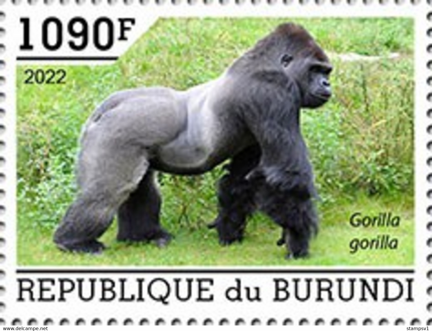 Burundi  2022 Gorillas. (1102a) OFFICIAL ISSUE - Gorilles