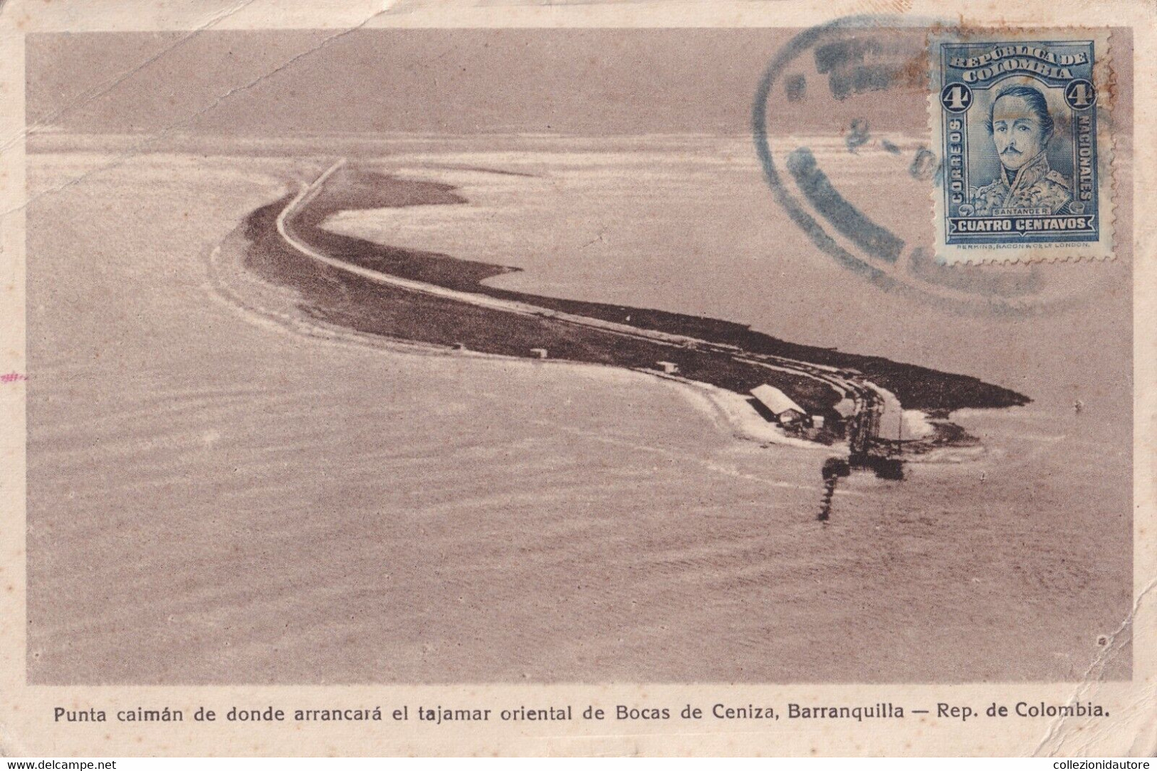 COLOMBIA - PUNTA CAIMAN - BARRANQUILLA - CARTOLINA SPEDITA NEL 1930 - Colombie