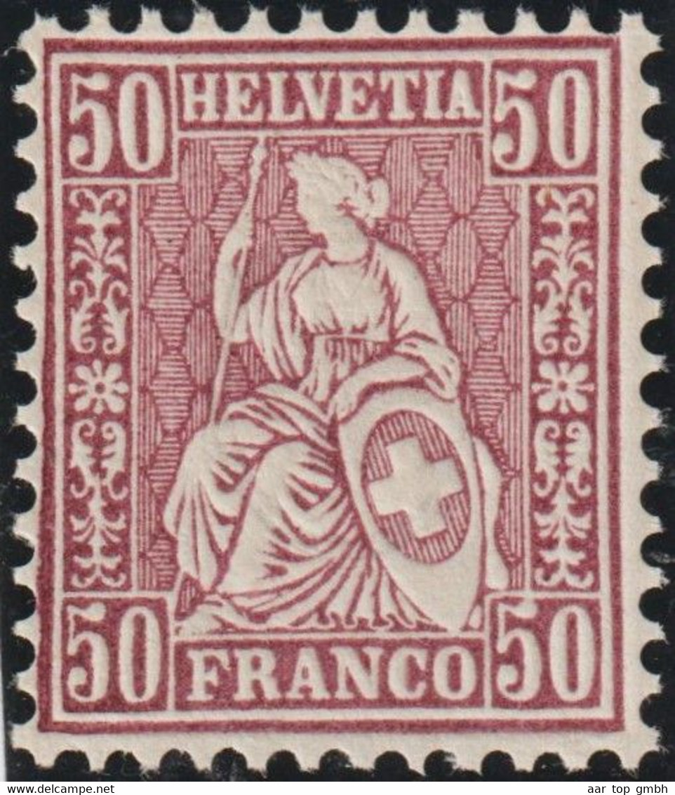 Schweiz Sitzende Helvetia Zu#43 50 Rp. ** Postfrisch - Ungebraucht