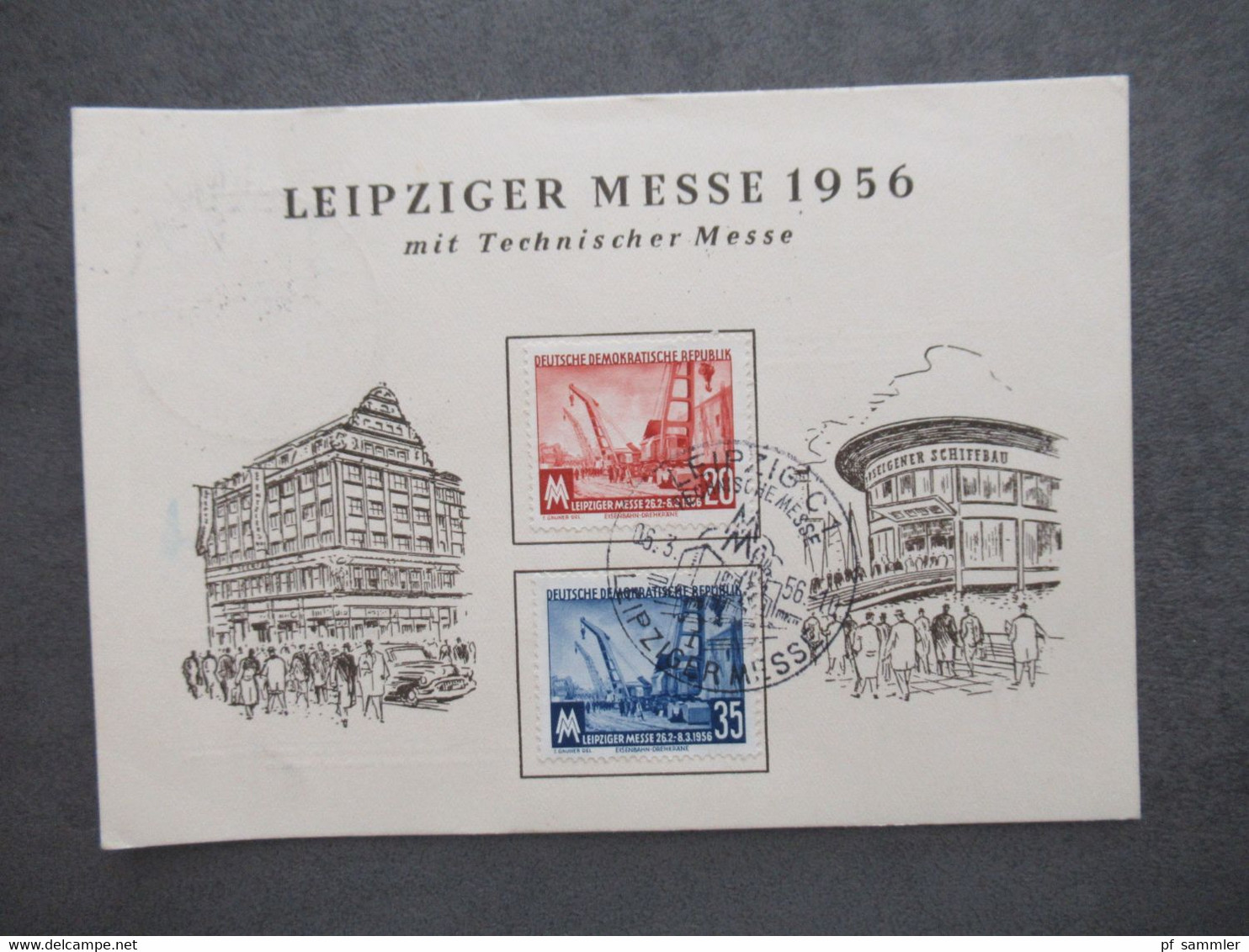 DDR ab 1954 Belegeposten mit 32 Stück Sonderbelege / Sonder PK / FDC Leipziger Messe usw. Stöberposten!