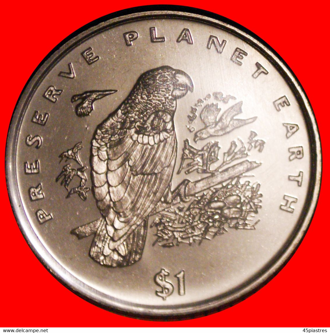 * GREAT BRITAIN: LIBERIA ★ 1 DOLLAR 1996 PARROT NUMISLETTER! COA UNCOMMON! MILLENNIUM! ★LOW START ★ NO RESERVE! - Liberia