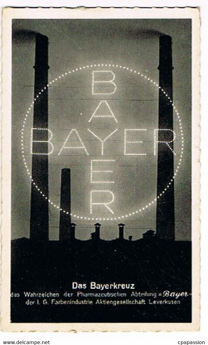 LEVERKUSEN- Das Bayerkreuz -  Die Groblictanlange - Postkarte - - Leverkusen