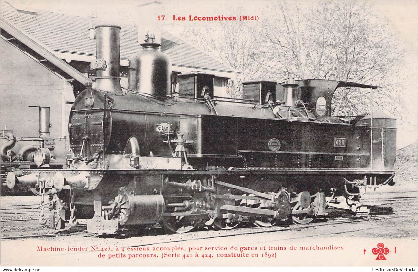 CPA TRAINS - Locomotives Du Midi - Machine Tender N°423 - Service De Gares Et Trains De Marchandises Petits Parcours - Treinen