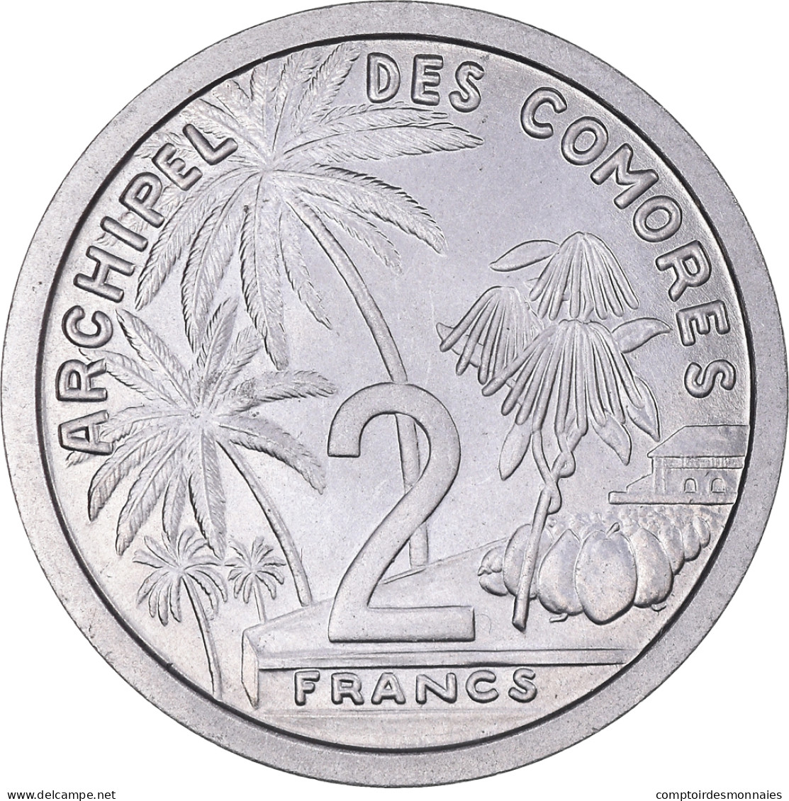 Monnaie, Comores, 2 Francs, 1964, Paris, ESSAI, FDC, Aluminium, KM:E2 - Comores