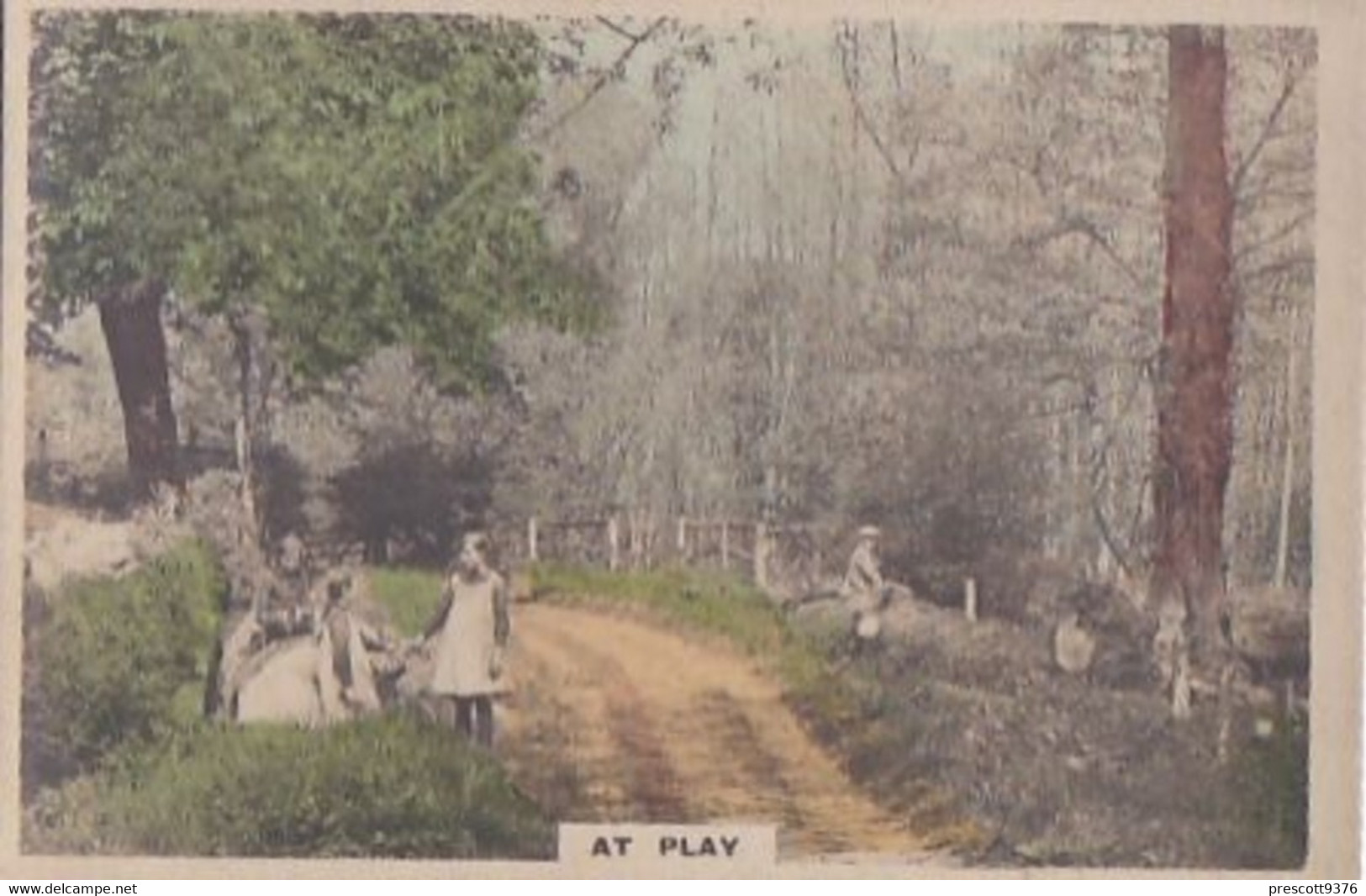 31 Children At Play  - Camera Studies 1926 - Hand Coloured RP, W Verse- Cavanders Cigarette Card - 5x8 Cm - - Other Brands