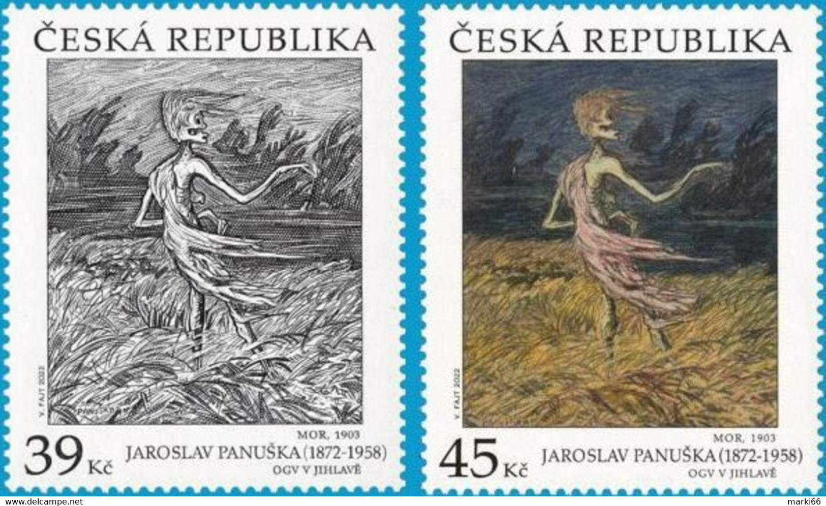 Czech Republic - 2022 - Art On Stamps - Jaroslav Panuska - Plague - Mint Stamp Set - Unused Stamps