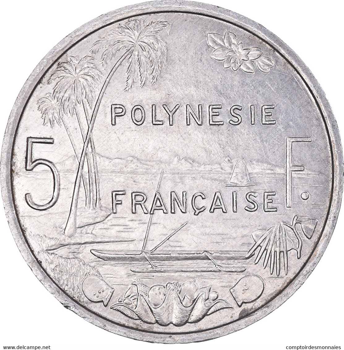 Monnaie, Polynésie Française, 5 Francs, 2001, Paris, SUP, Aluminium, KM:12 - Frans-Polynesië