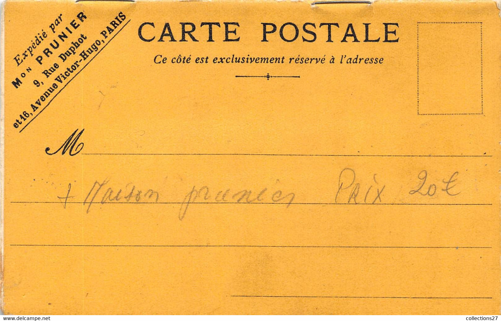 PARIS-75001-MAISON PRUNIER- RESTAURANT COQUILLAGES ET HUÎTRES-CARNET CARTE POSTALE - Cafés, Hôtels, Restaurants