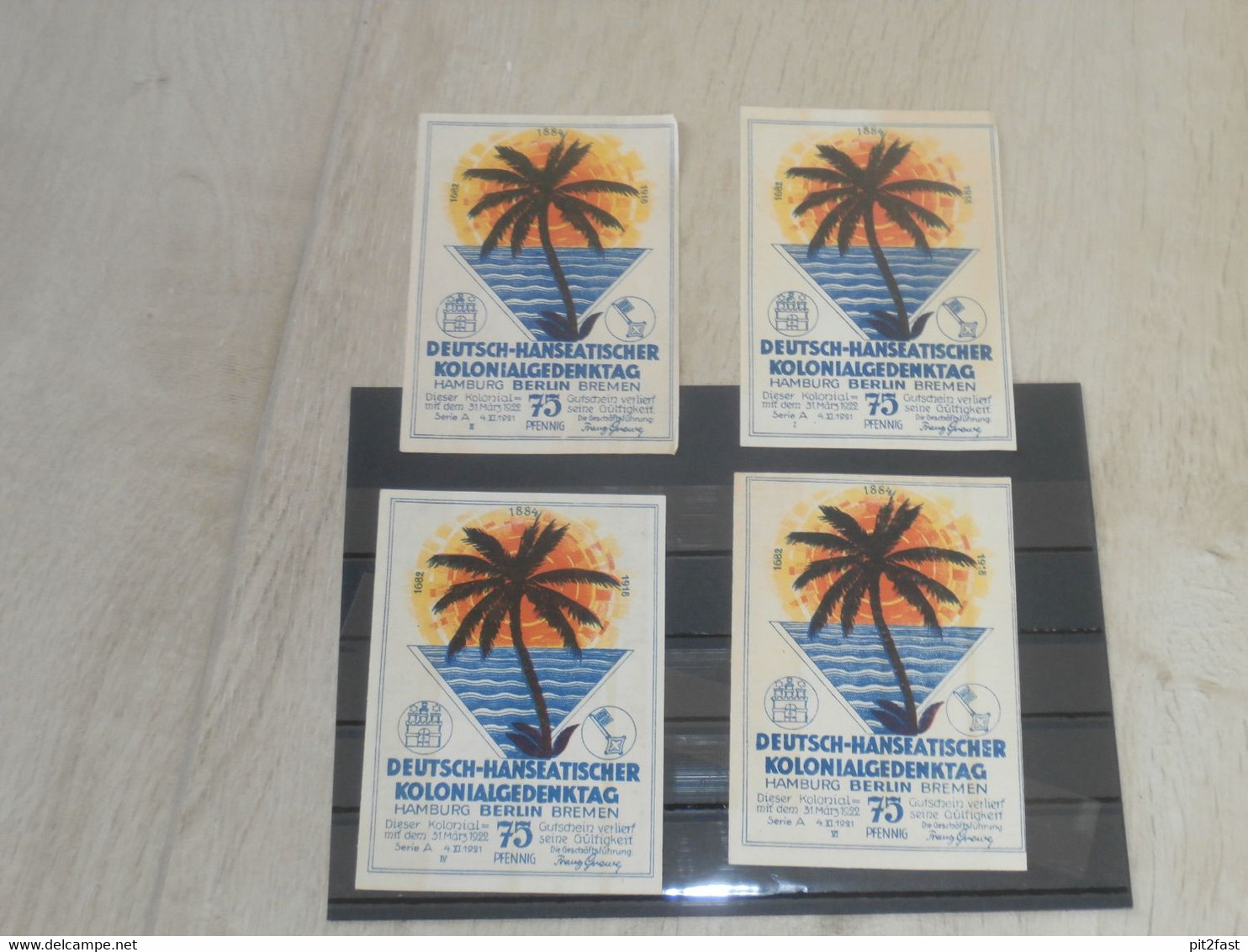 Sammlung 4x Notgeld - Kolonialgedenktag , Swakopmund , Viktoria / Kamerun , Kiautschau , Togo , Missahohe  !!! - Deutsch-Suedwestafrika