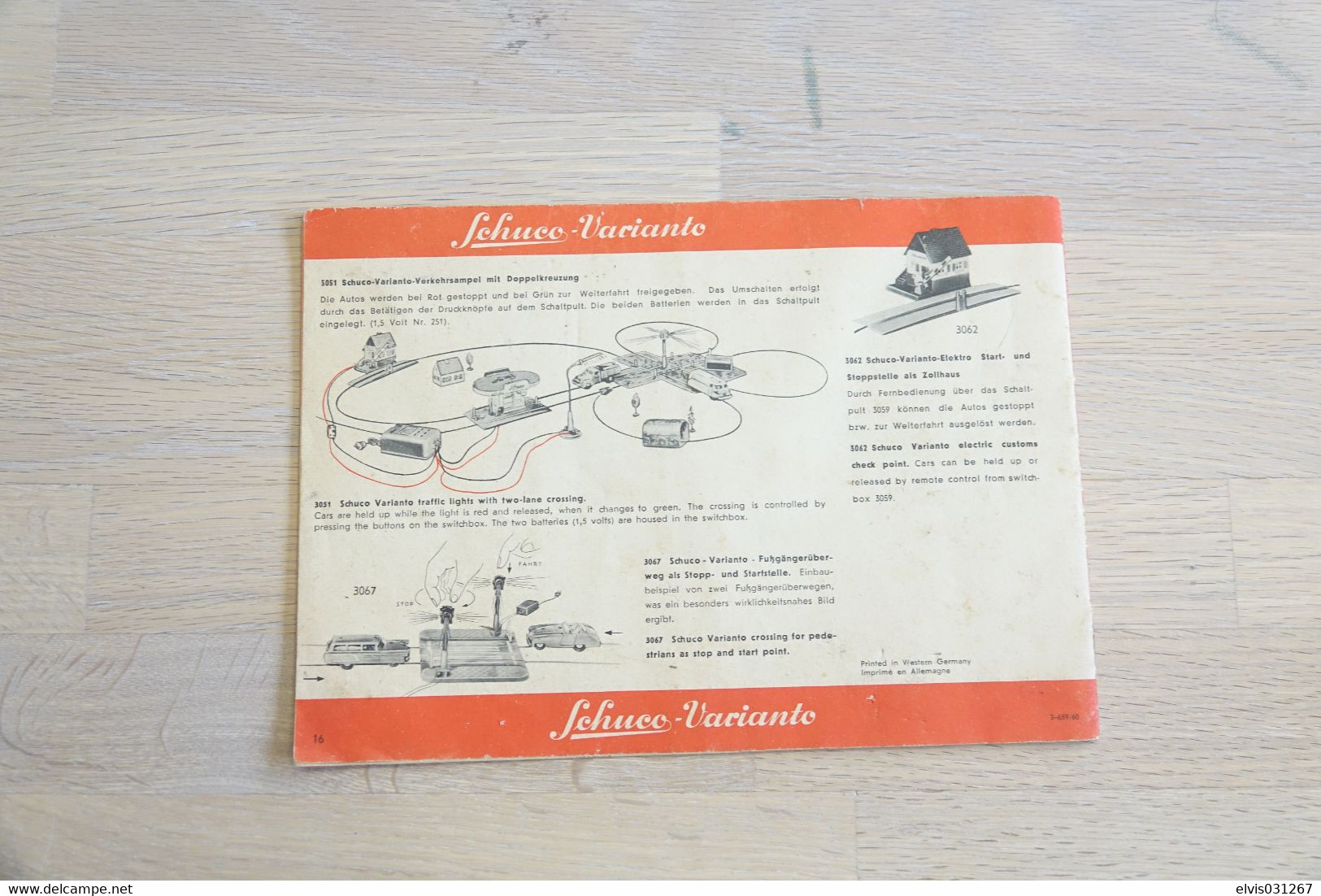 Vintage TIN TOY CAR : Maker SCHUCO - VARIANTO 10 X AUTOBAHN PARTS : Booklet Leaflet Catalog - West Germany - Collectors Et Insolites - Toutes Marques