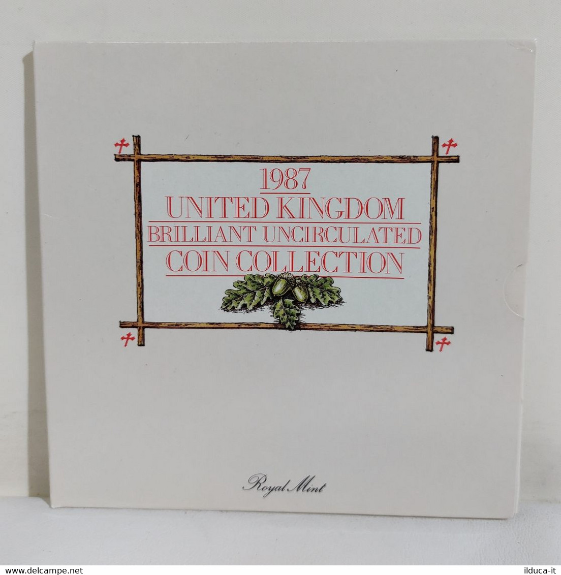 I106422 Folder Monete 1987 United Kingdom Brilliant Uncirculated Coin Collection - Mint Sets & Proof Sets