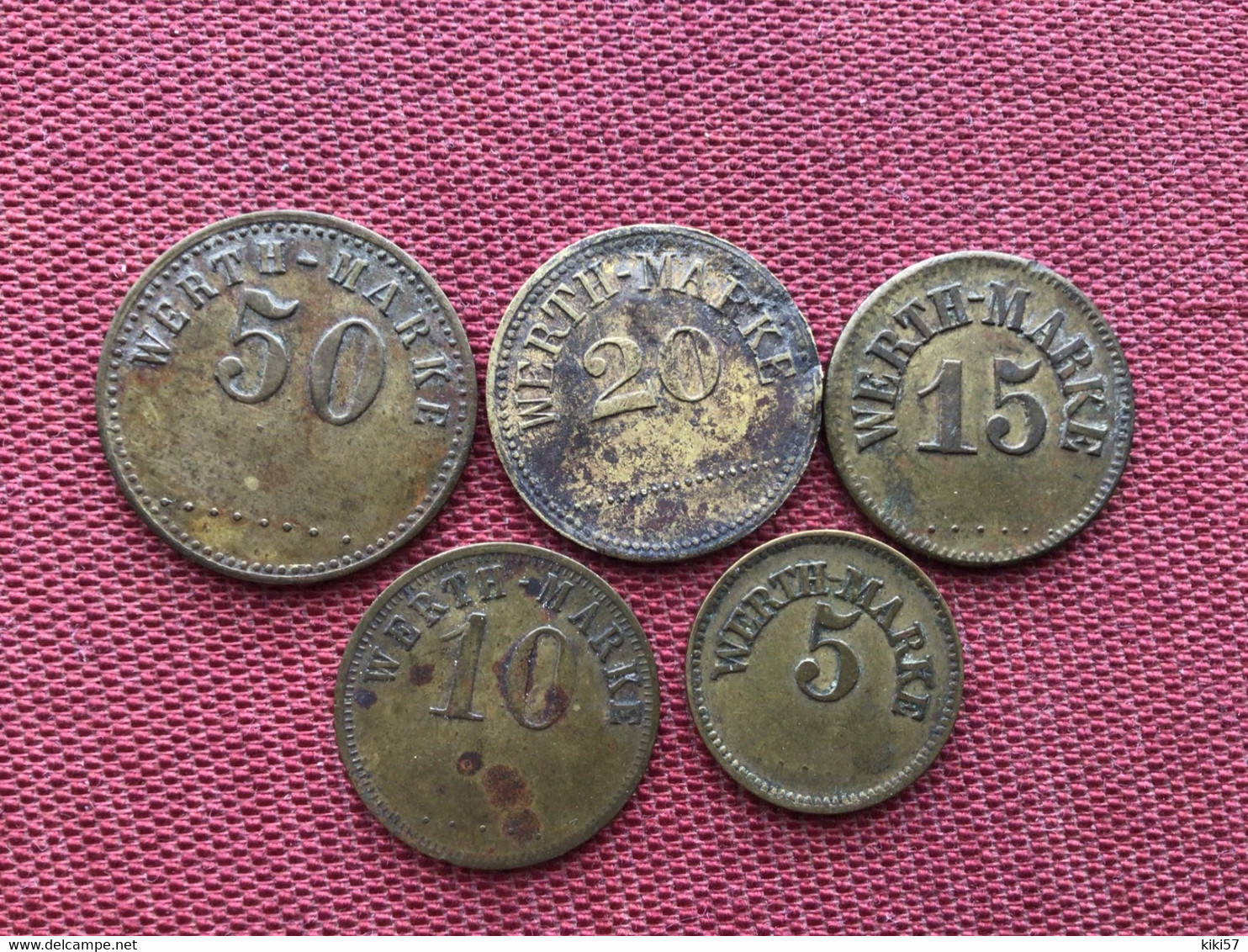 ALLEMAGNE Lot De 5 Jeton Werth Mark Différents - Notgeld