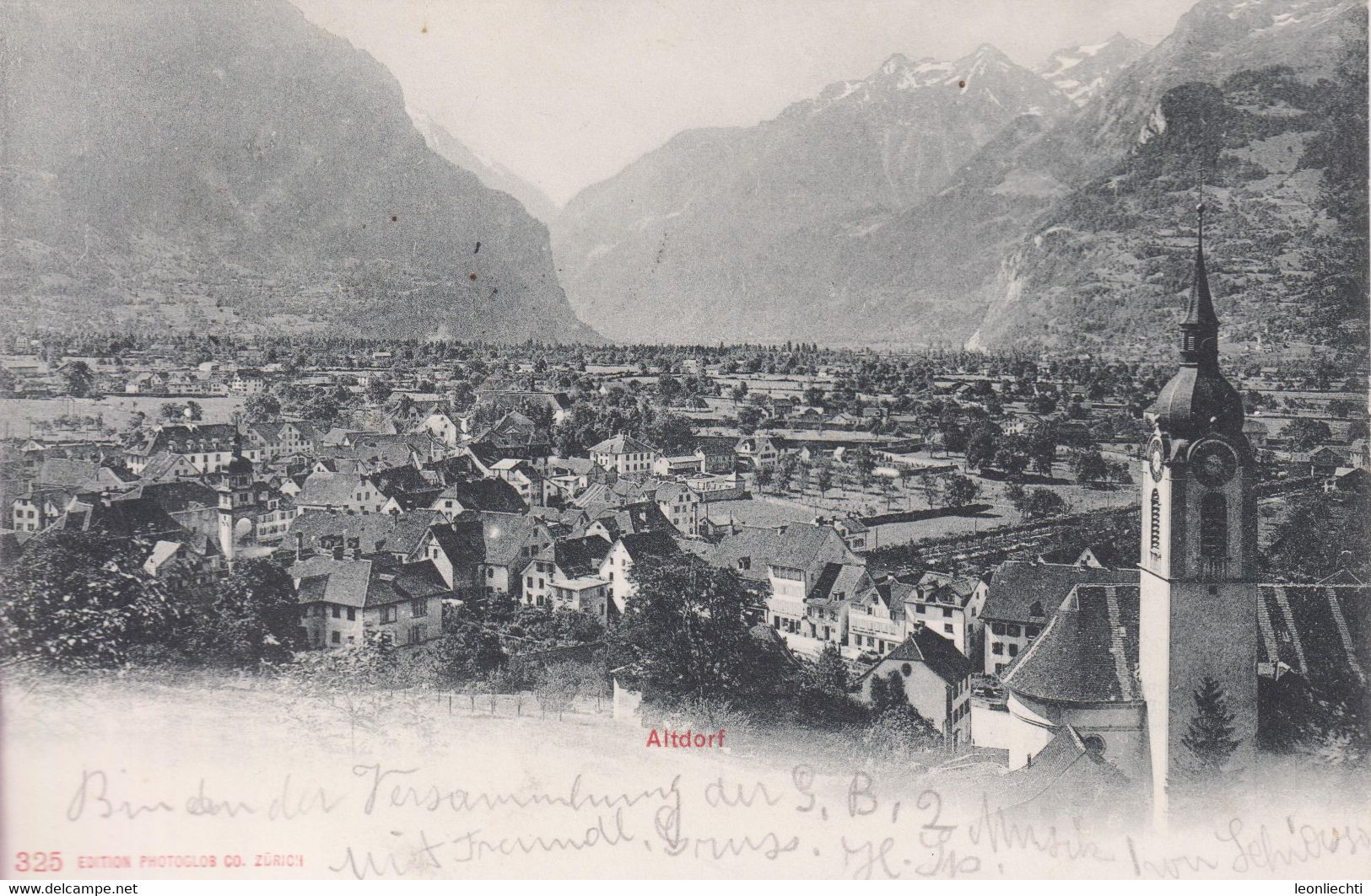 AK: Carte Postale, UPU, 1906  ZNr: 82 / Mi: 84 Ziffermuster. Von Altdorf Nach Aarburg - Altdorf