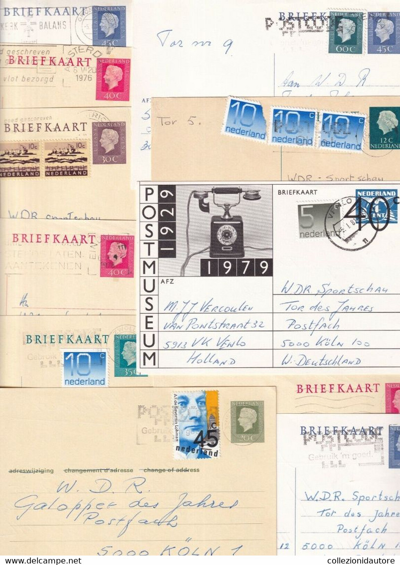 NEDERLAND - LOTTO DI 15 CARTOLINE POSTALI BRIEFKAART SPEDITE NEGLI ANNI 70/80 - Non Classés