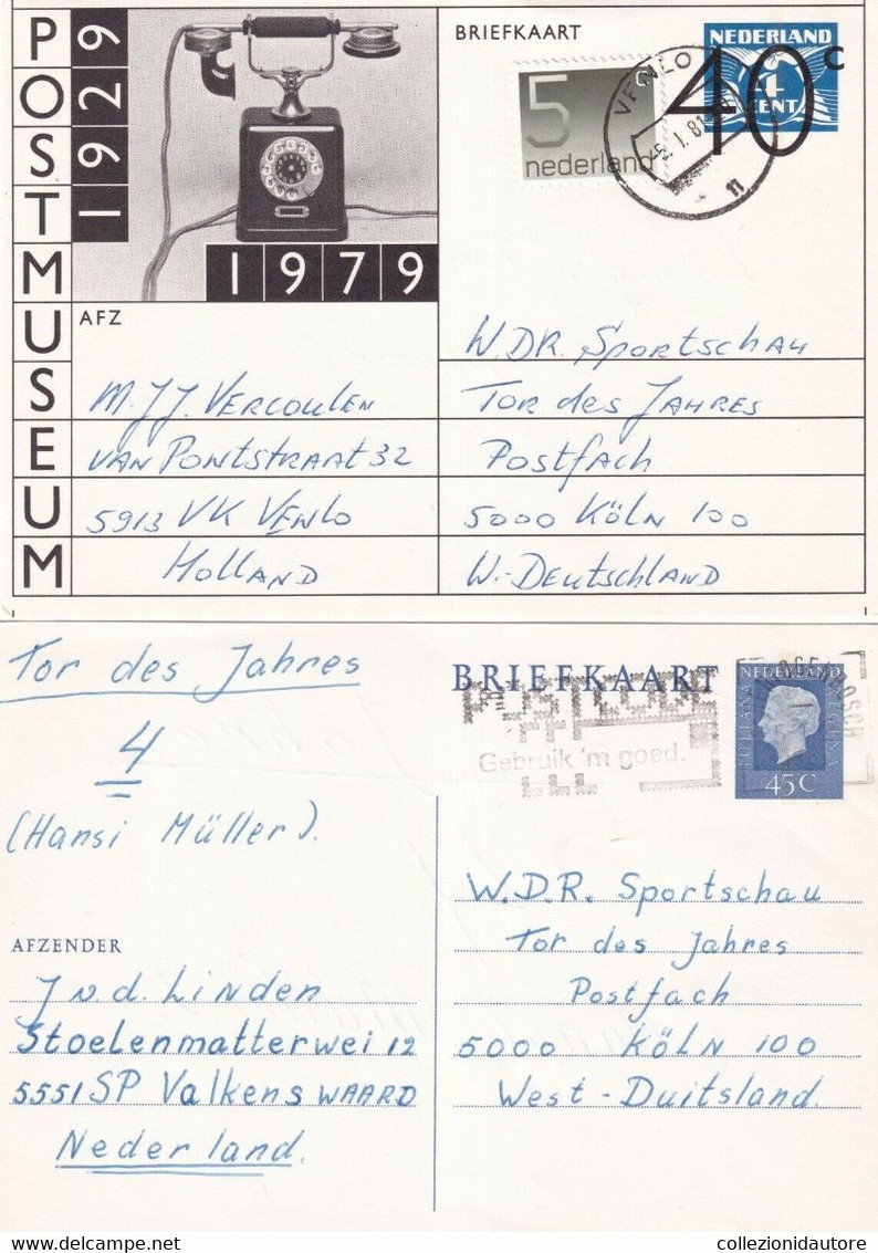 NEDERLAND - LOTTO DI 15 CARTOLINE POSTALI BRIEFKAART SPEDITE NEGLI ANNI 70/80 - Non Classés