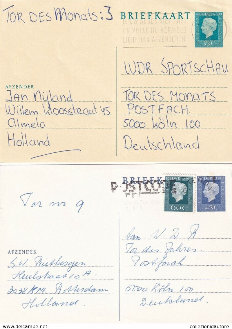 NEDERLAND - LOTTO DI 15 CARTOLINE POSTALI BRIEFKAART SPEDITE NEGLI ANNI 70/80