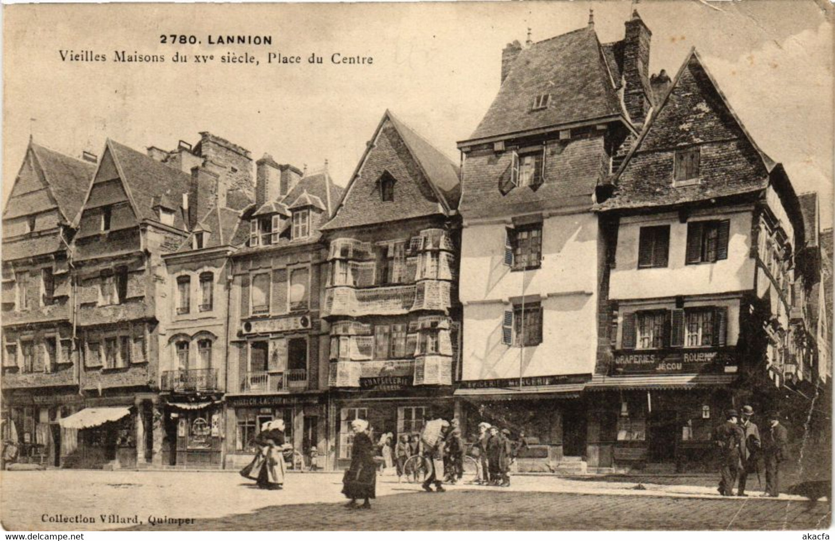 CPA LANNION - Vieilles Maisons Du XVe Siécle-Place Du Centre (230293) - Lannion