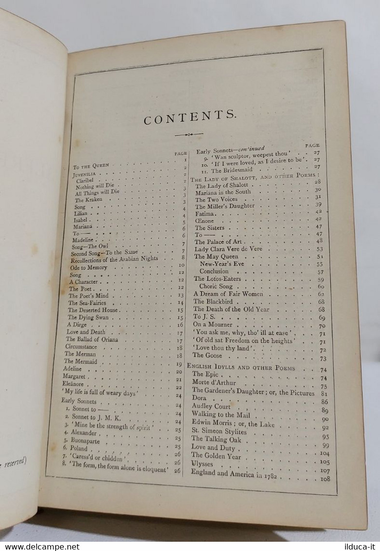 I109085 The Works Of Alfred Tennyson - C. Kegan Paul And Co. 1878 - 1850-1899